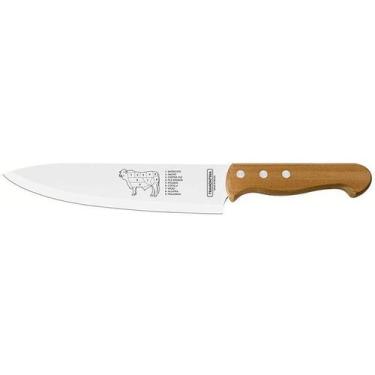 Imagem de Faca Churrasco Tramontina Inox 8" Com Cabo De Madeira