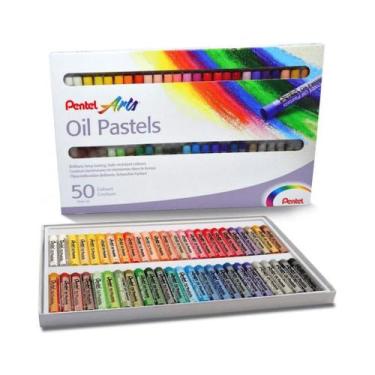 Imagem de Giz Pastel Oleoso Pentel 50 Cores