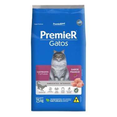 Imagem de Ração Premier Ambientes Internos Gatos Castrados de 7 a 11 anos sabor 