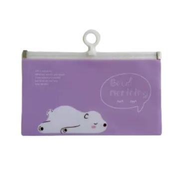 Imagem de Necessaire de Plástico Com Desenhos de Bichinhos - Dafu, Roxo