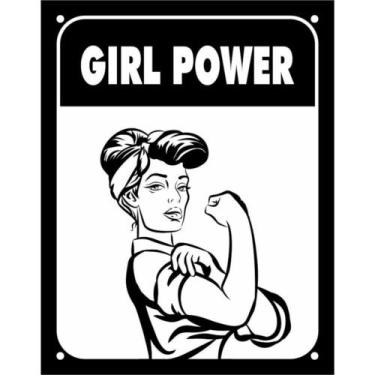 Imagem de Placa Decorativa Ps 18x23cm Girl Power - Dec12 - Sinalize Placa Ps 18x