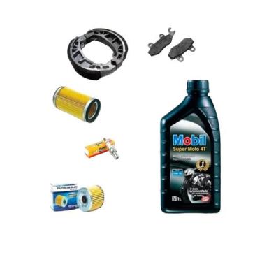 Imagem de Kit Dafra Apache 150 Vela Óleo Filtro Óleo Ar Pastilha Lona - MOBIL