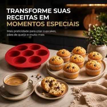 Imagem de Forma De Silicone Mini Cupcake Cookie Air Fryer 7 Cavidades - TOP RIO