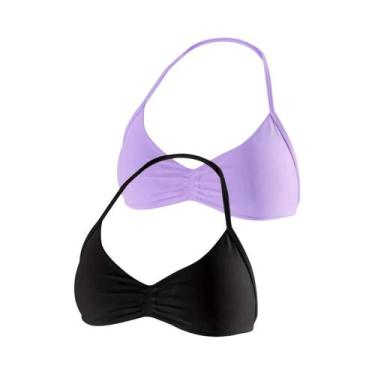 Imagem de Top Esportivo Feminino Acolchoado Com Costas Abertas, Tipo Halter, Par