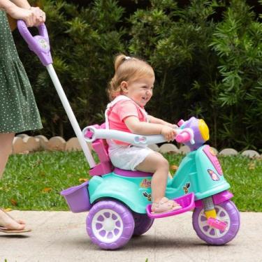 Imagem de Triciclo Infantil Maral Avespa Pink 2 em 1 Passeio e Pedal com Haste G