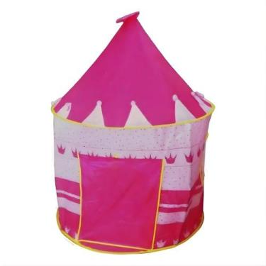 Imagem de Barraca Infantil Castelinho Rosa 80x80cm Tenda de Brinquedo Infantil C