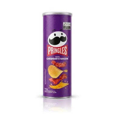 Imagem de Salgadinho Batata Pringles Cheddar e Bacon Tubo 109g Batata Frita, Sal