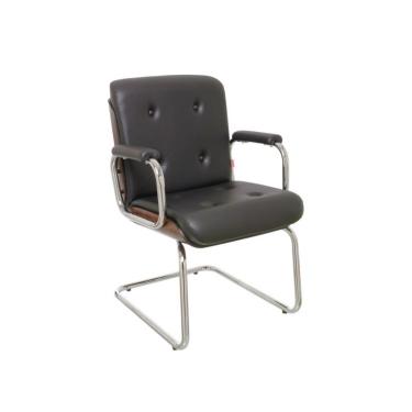 Imagem de Cadeira de Escritório Secretária Wood Preta e Tabaco