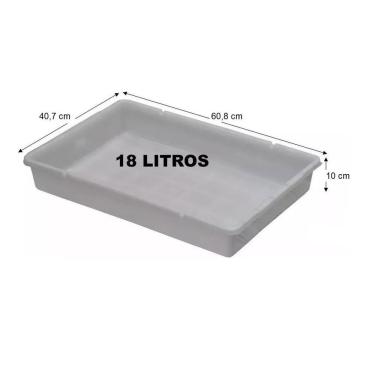 Imagem de Bandeja Plastica 18 Litros Açougue (10X40,7X60,8Cm)