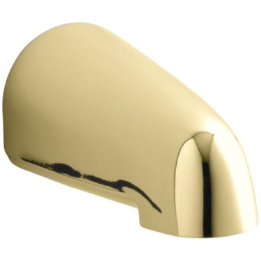 Imagem de Kohler Bico sem desvio K-373-S-PB Devonshire de 11,3 cm com conexão slip-fit, latão polido vibrante