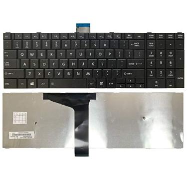 Imagem de Substituição de teclado SUNMALL compatível com Toshiba Satellite C50-A C55-A C55D-A C55T-A C55DT-A C55DT-A Series Laptop, serve para número de peça V143026CS1 132412258 (não serve para C50-B, C50D-B, C55-B, C55D-B)