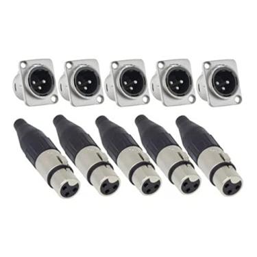 Imagem de 10 Plug Conector Xlr Canon Femêa E Macho Santo Angelo Oferta