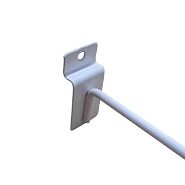 Imagem de Gancho Para Painel Canaletado 4,76mm de 20cm - 10 unidades (Branco)
