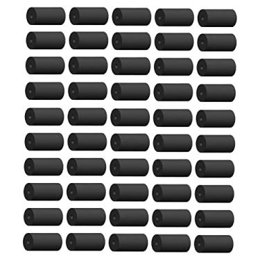 Imagem de Newmind Anel de cabo de freio de bicicleta 10/50 peças de silicone durável octogonal peças de bicicleta cabo de freio O-Rings protetor de linha para bicicleta, preto 50 peças RC126