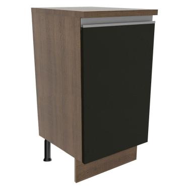 Imagem de Balcão Glamy 40cm 1 Porta Rustic Preto