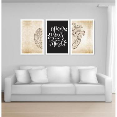 Imagem de Quadro Decorativo Open Your Mind 115X57 Sala Quarto