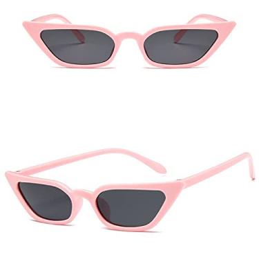 Imagem de Pink Cat Eye Sunglasses Woman Vintage Black Cateye Sunglasses Female Small Frame Transparent Color Oculos De Sol Feminino ,4,China