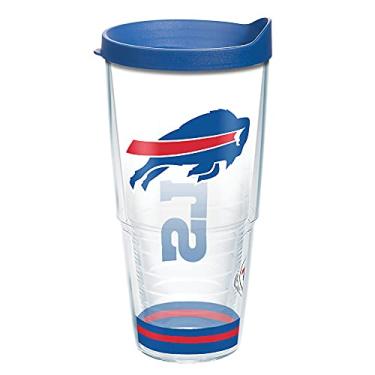 Imagem de Tervis Feito nos EUA com parede dupla NFL Buffalo Bills Arctic Copo isolado mantém as bebidas frias e quentes, 680 g, transparente
