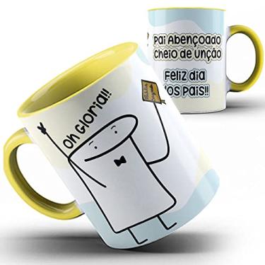 Imagem de Caneca amarela Papai Flork Pai abençoado