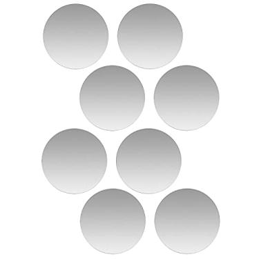 Imagem de SALEX Placas de metal para celular para suporte magnético de carro, parede, suporte de telefone. Conjunto de substituição de 8 discos redondos prateados de ferro para montagem magnética. 3M adesivo de