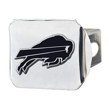 Imagem de Tampa de engate de metal NFL Buffalo Bills, cromada, capa quadrada tipo III de 5 cm