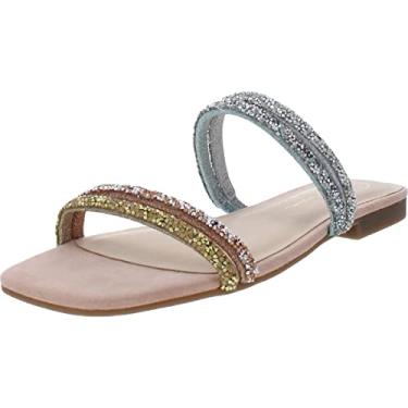 Imagem de Jessica Simpson Sandália feminina Rilane masculina sem cadarço, Combo dourado macio, 35