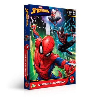 Imagem de Quebra-Cabeca 100 Pecas Encapado Spider-Man Toyster - Marvel