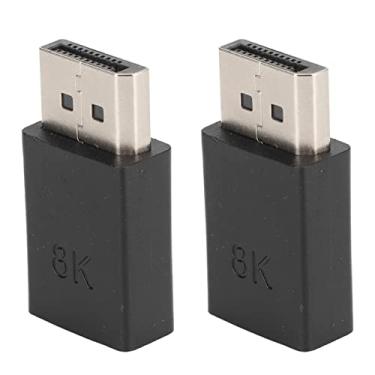 Imagem de Adaptador DP macho para mini DP fêmea, adaptador 8K leve de alta resolução para monitores para laptops para projetores