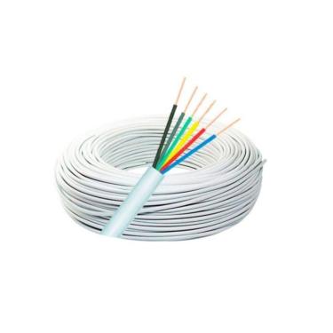 Imagem de Cabo Alarme Multicores 6 Vias 0,40Mm Caixa 100 Metros Branco