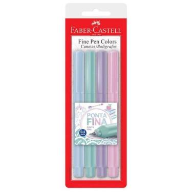 Imagem de Caneta Fine Pen  Colors C/ 4 Tons Pastel - Faber Castell - Faber-Caste