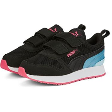 Imagem de Puma - Preschool Puma R78 Shoes, Size: 11.5 M US Little Kid, Color: Puma Black/Puma Black/Sunset Pink