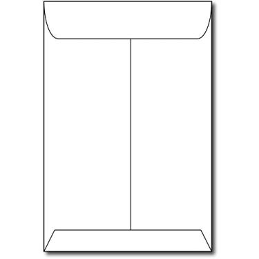 Imagem de Envelopes de 15,24 cm x 22,86 cm em estilo de catálogo (extremidade aberta), Branco, 25 Envelopes