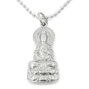 Imagem de Colar com pingente de aço inoxidável Guan Yin Godness of Mercy