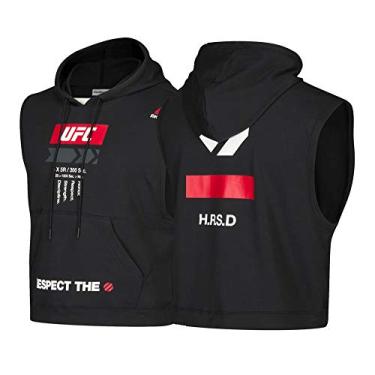 Imagem de Reebok UFC Women's Black Fan Gear UFAN Fleece Sleeveless Hoodie AP6842 (Medium)