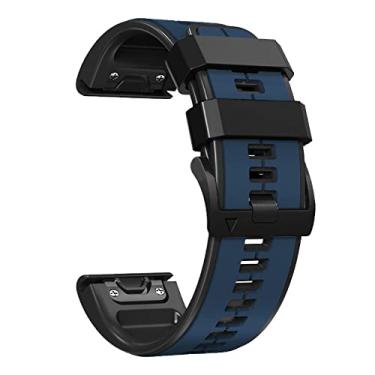 Imagem de MOOKEENONE Pulseira de relógio de silicone de 22 mm para Garmin para Fenix 7/6/6Pro/5/5 Plus/MARQ Series