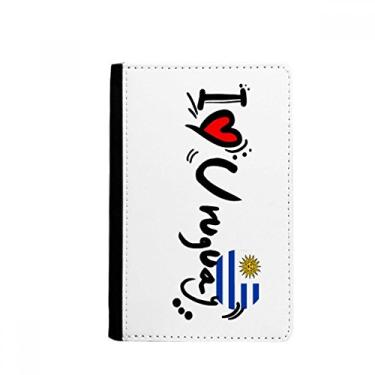 Imagem de I Love Uruguay Word Flag Love Heart Illustration Passport Holder Notecase Burse Carteira Capa Cartão Bolsa, Multicolor