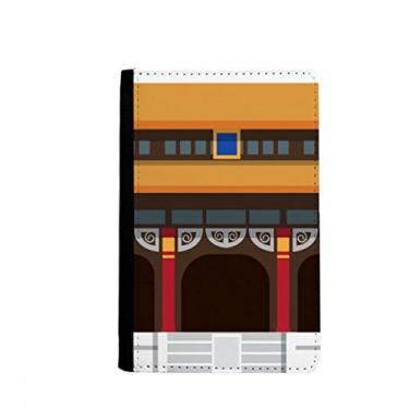 Imagem de China Architecture Tian'anmen padrão porta-passaporte notecase burse carteira capa porta-cartão, Multicolor