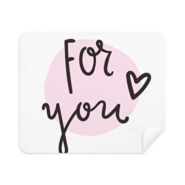 Imagem de Limpador de tela para pano de limpeza de escrita à mão com citação rosa 2 peças de tecido de camurça