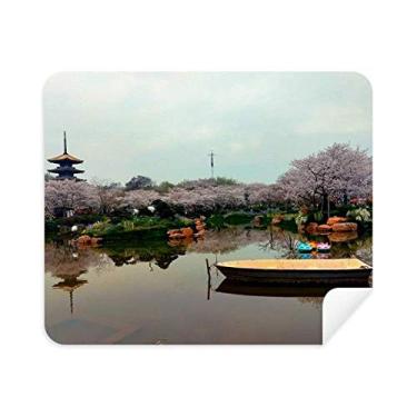 Imagem de Rosa Bough Limpador de tela de pano de limpeza para fotografia 2 peças tecido de camurça