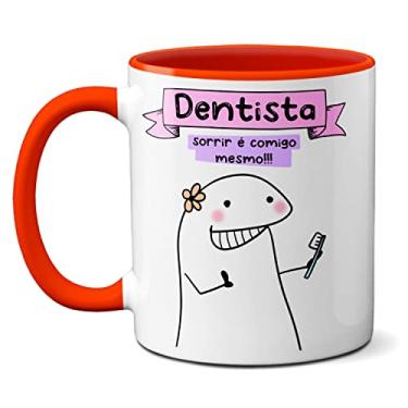 Imagem de Caneca Dentista Sorrir É Comigo Mesmo! Passa A Cárie Pra Cá (Vermelha)