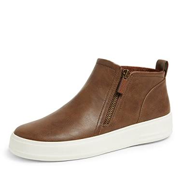 Imagem de Dearfoams Tênis feminino original Comfort Val Side Zip Wedge, Marrom, 38