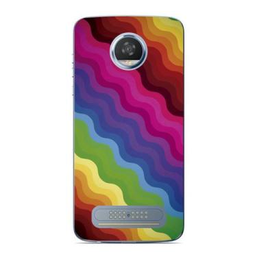 Imagem de Capa Case Capinha Motorola Moto Z2 Play Arco Iris Ondulado - Showcase