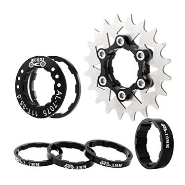 Imagem de Colaxi Adaptador de roda dentada leve e durável para 20 espaçadores roda livre cubo peças de reposição componente bicicleta, preto