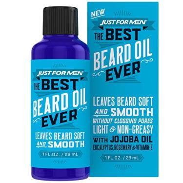 Imagem de Just For Men The Best Beard Oil Ever, Suporta Crescimento, Feito com vitamina E, eucalipto, alecrim e óleo de Jojoba, Suaviza e amacia sem obstruir os poros, Luz & nongreasy, 1 Fl Oz