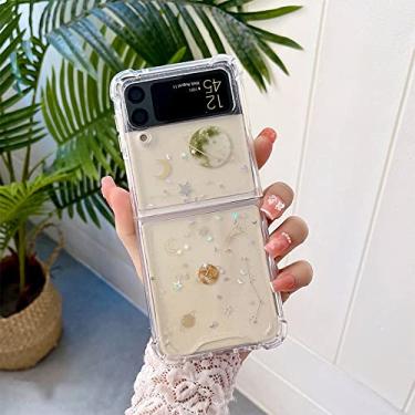 Imagem de Capa de telefone flor para Samsung Galaxy Z Flip 4 3 Capa dobrável transparente para Galaxy Z Flip 3 4 Flip3 ZFlip4 Flip4 5G Capa, 02, para Galaxy Z Flip 3