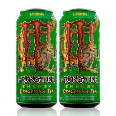 Imagem de Kit 2 Energético Monster Energy Dragon Ice Tea Lemon 473ml