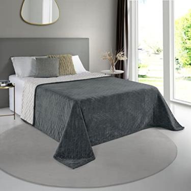 Imagem de Cobertor Avulso com efeito Pele de Carneiro (Chamber Sherpa Grafite, Casal)