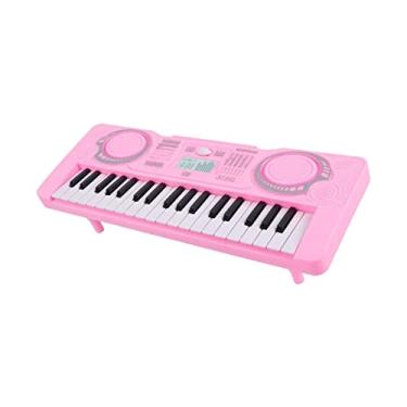 Imagem de predolo Teclado de música elétrica portátil de 37 teclas, brinquedo musical educacional multifuncional, órgão eletrônico prático para ensino de palco, ROSA