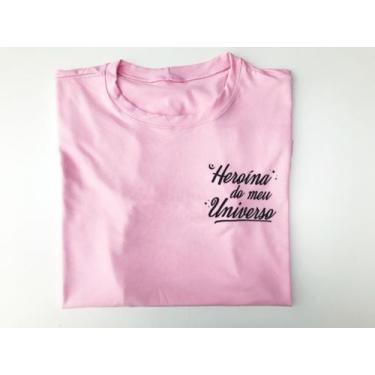 Imagem de Camiseta Feminina Rosa - Heroína Do Meu Universo - Pink Lemon Girls