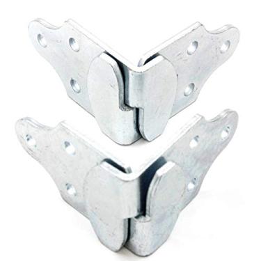 Imagem de Conjunto de 4 suportes laterais para porta de madeira com conector de canto de reboque utilitário para estaca automotivo Red Hound - 4 peças fazem 2 cantos